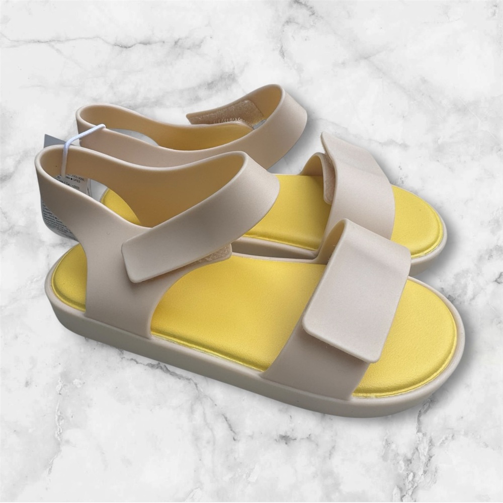 Toddler Girl Stylish Cream and Yellow Sandals